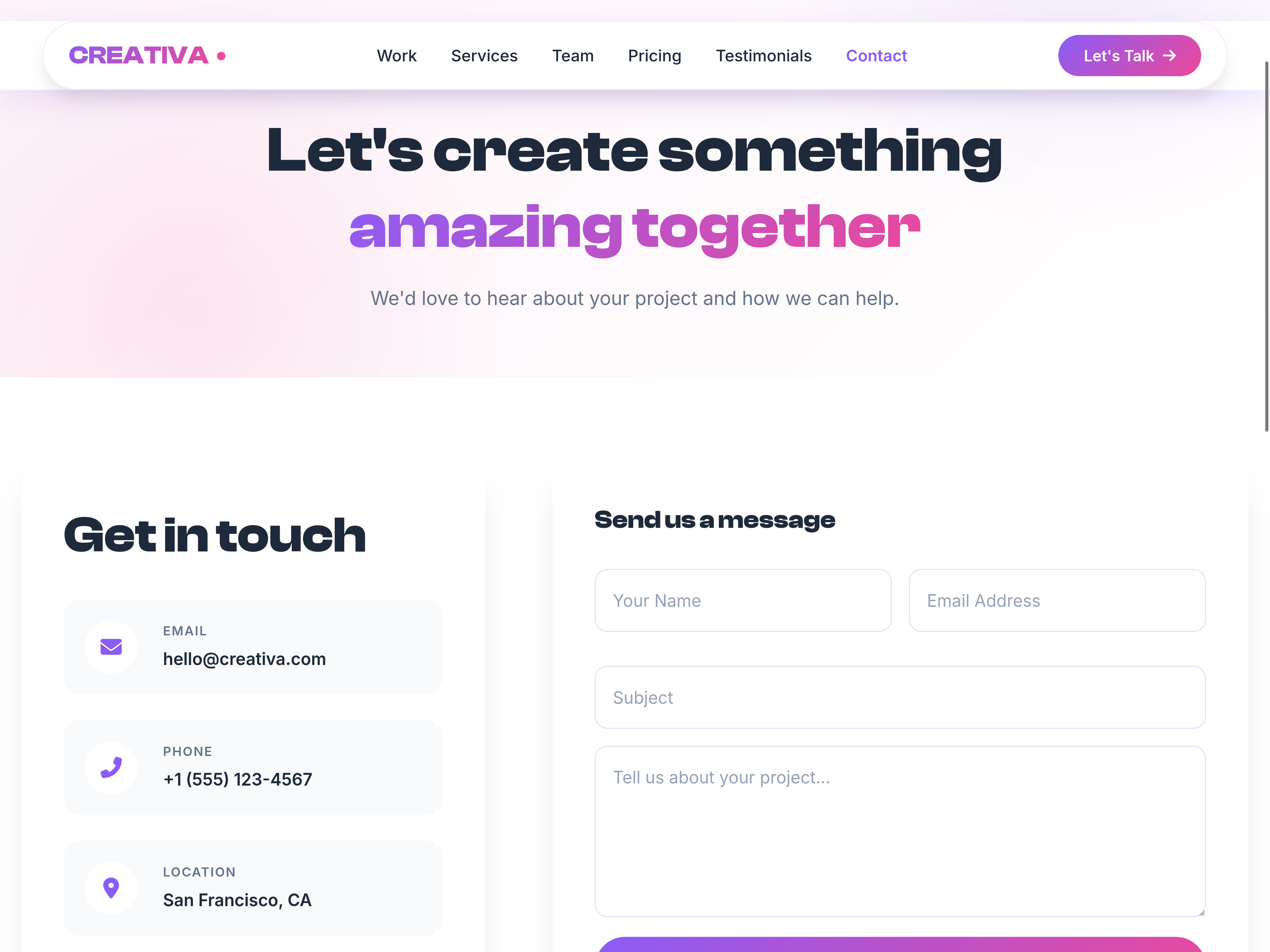 Contact Page