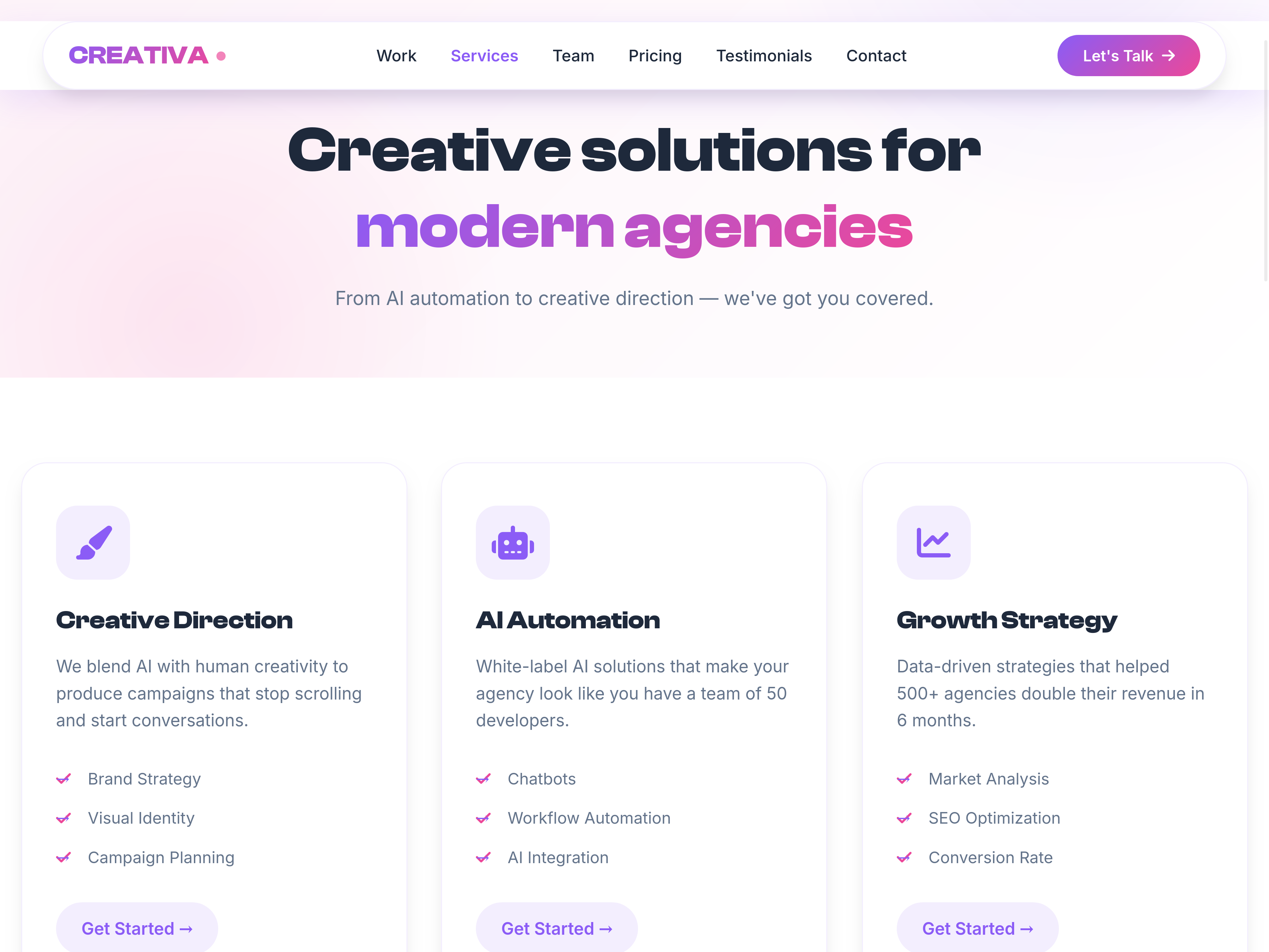 Services Page