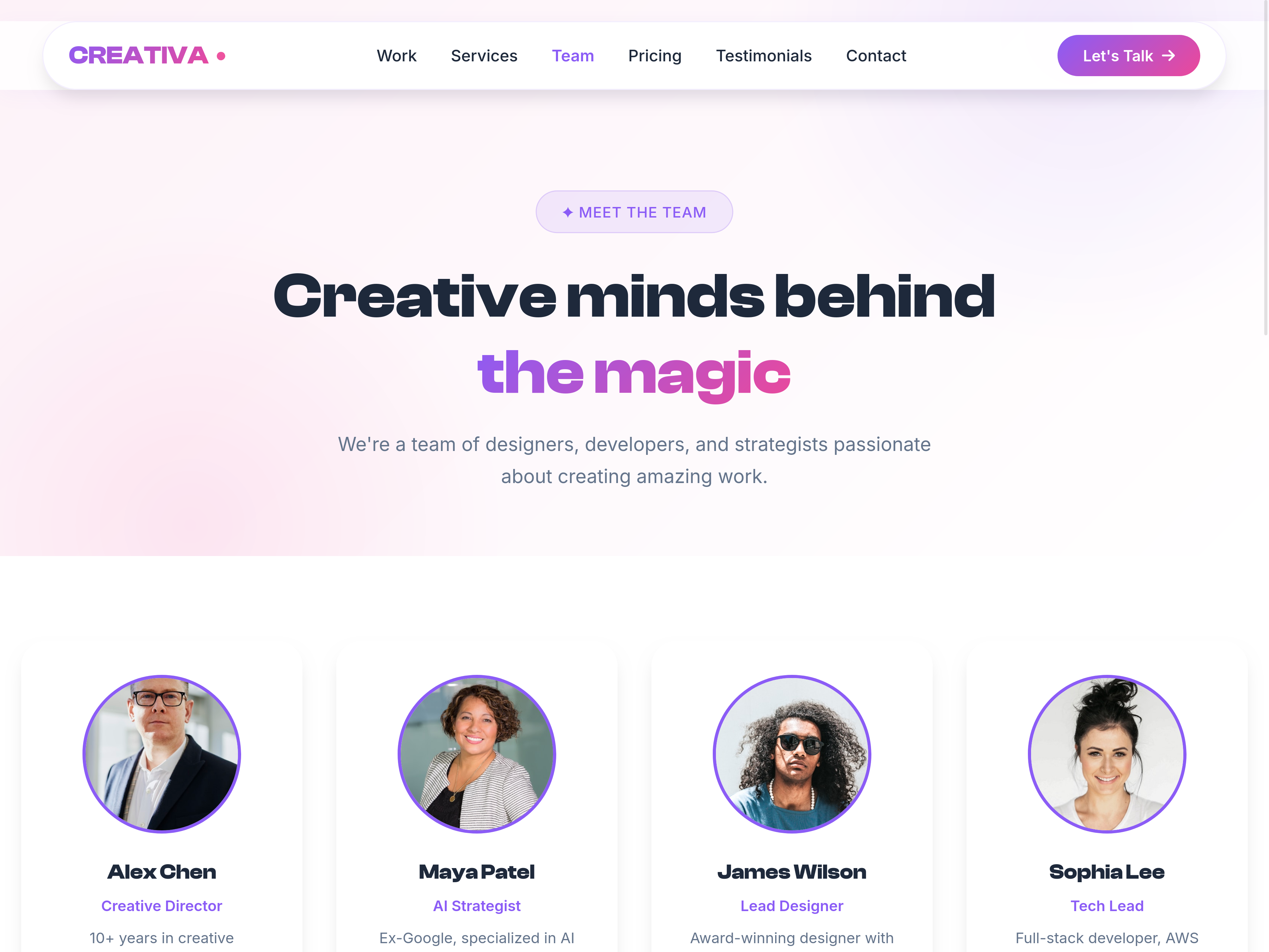 Team Page